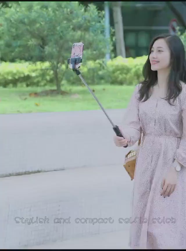 4 in 1 Selfie Stick Tripod With Light & Bluetooth Remote (Foldable & Extendable 70 cm Mobile Holder)